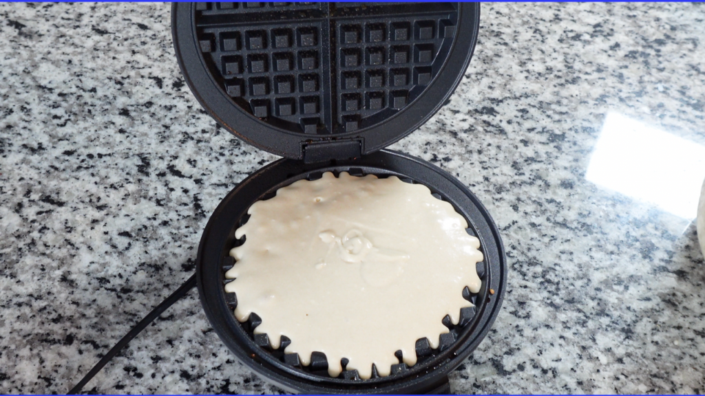 Fluffy, crispy waffles made in a waffle iron