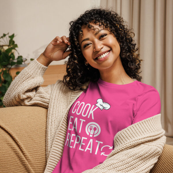 Cook, Eat, Repeat Women's Relaxed T-Shirt - Image 4