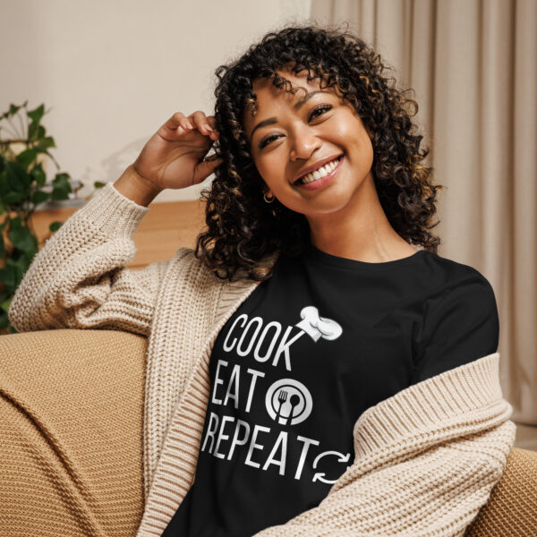 Cook, Eat, Repeat Women's Relaxed T-Shirt - Image 2