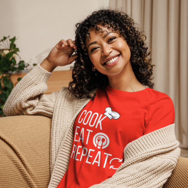 Cook, Eat, Repeat Women's Relaxed T-Shirt - Image 3